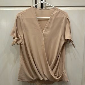 Short sleeve wrap shirt